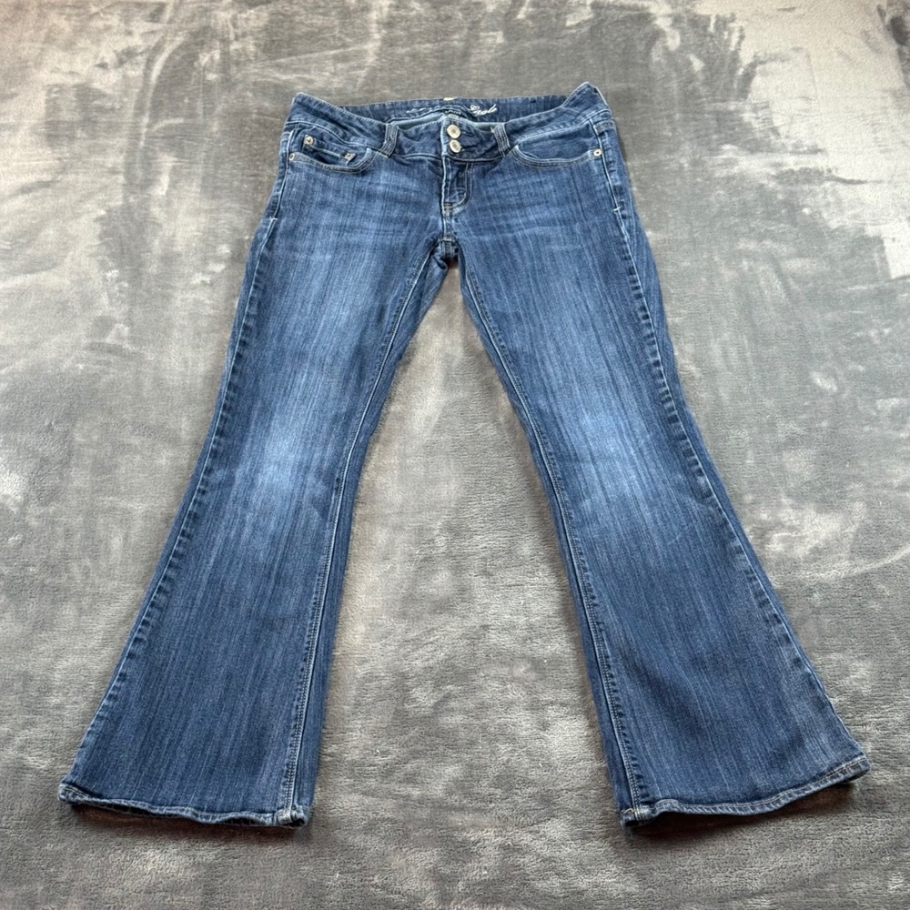 American Eagle Artist Jeans Womens 4 Short Dark Wash Flare Leg Stretch Denim